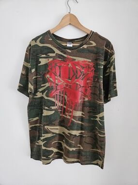 Hidden Pride Shirt Mens Large Brtual Death Metal Band Camo Graphic